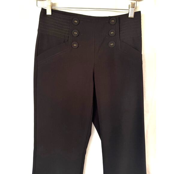 Cache Black Pant 3" Wide Self Belt Waist Wide Leg Sailor Style NWT $128 - Picture 2 of 9